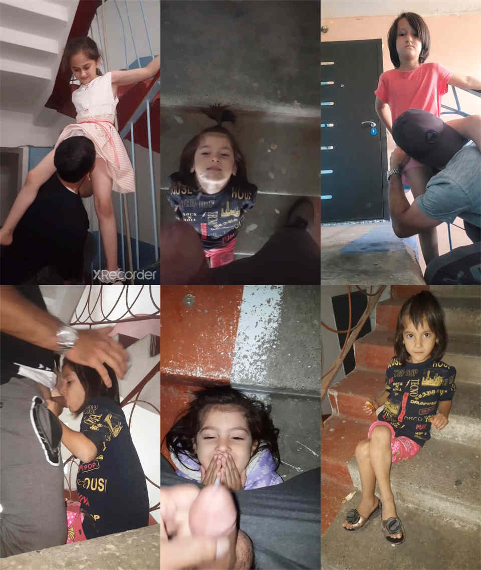 东欧猎U系列，楼梯间猥亵颜射U女（448M）